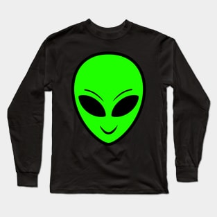 Poison Green Alien Head Long Sleeve T-Shirt